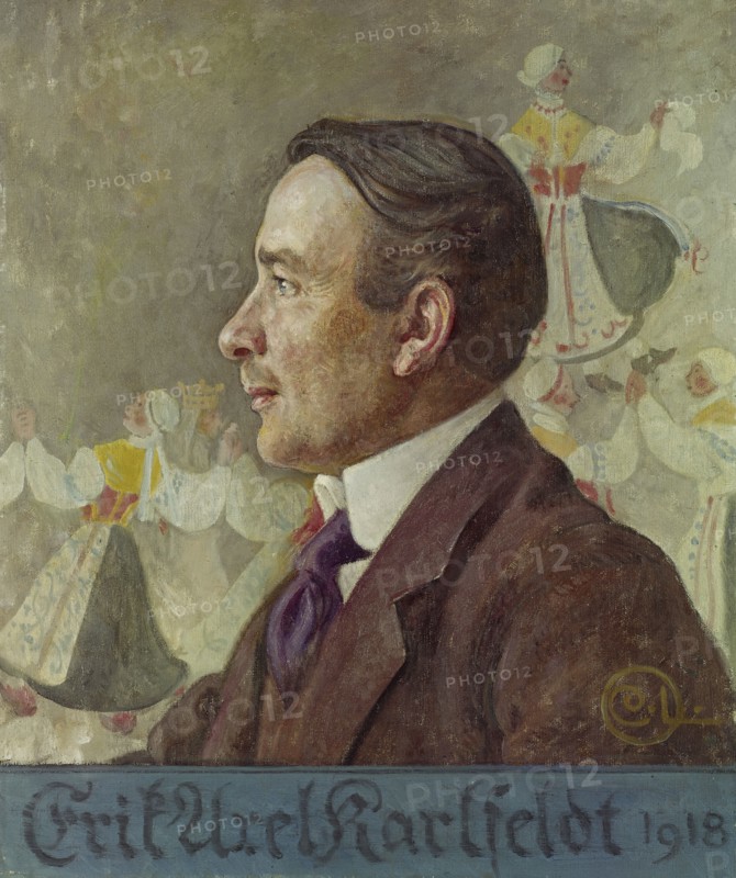 Erik Axel Karlfedt, the poet, 1918. Creator: Carl Larsson.