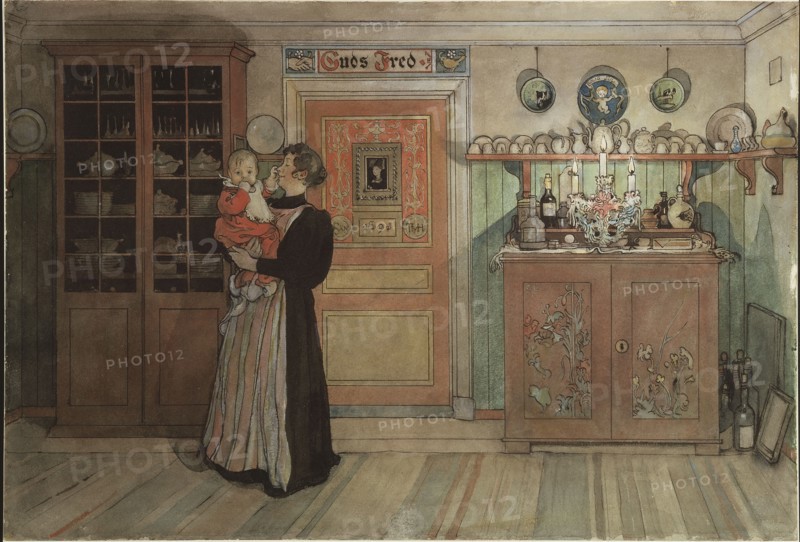 Between Christmas and New Year. From A Home (26 watercolours), c19th century. Creator: Carl Larsson.
