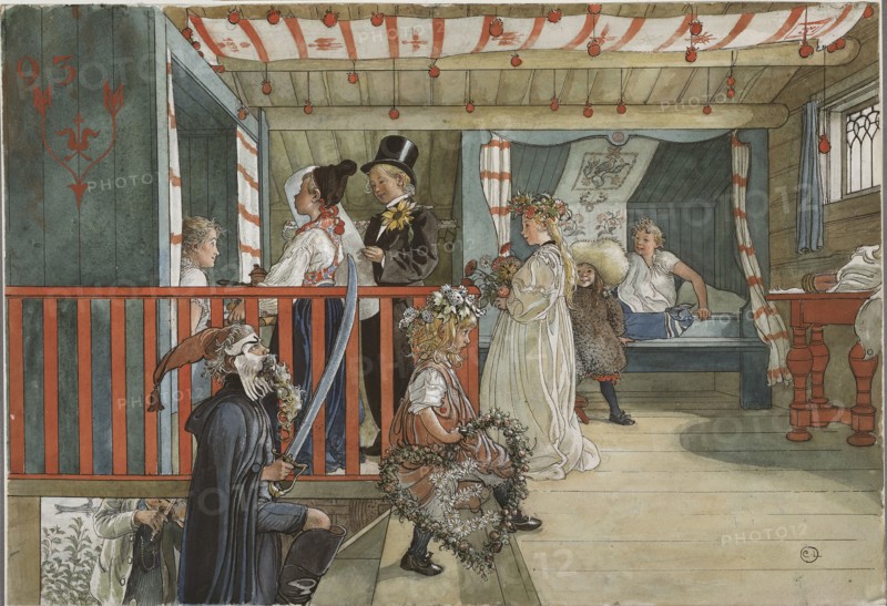 A Day of Celebration. From A Home (26 watercolours), 1895. Creator: Carl Larsson.