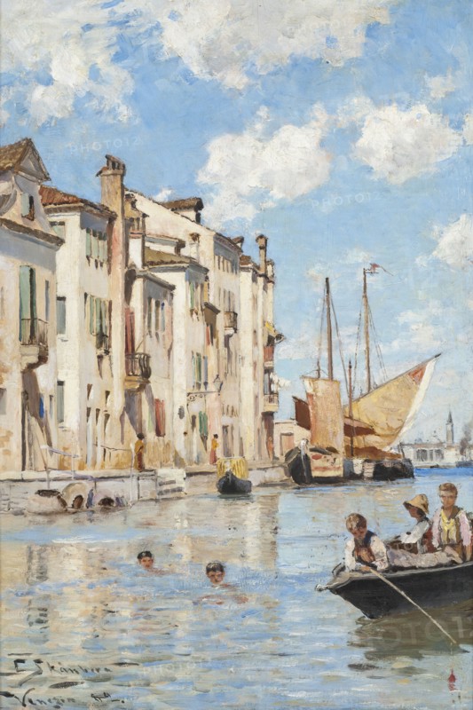 Children Bathing, 1882. Creator: Carl Skanberg.