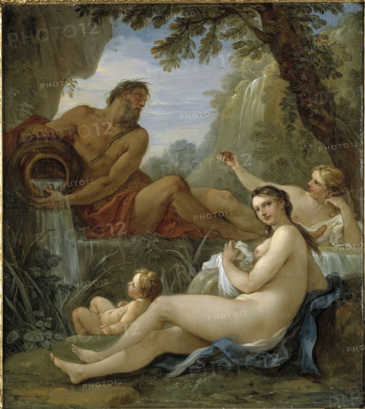 A River and a Fountain Nymph, 18th century. Creator: Charles-Joseph Natoire.