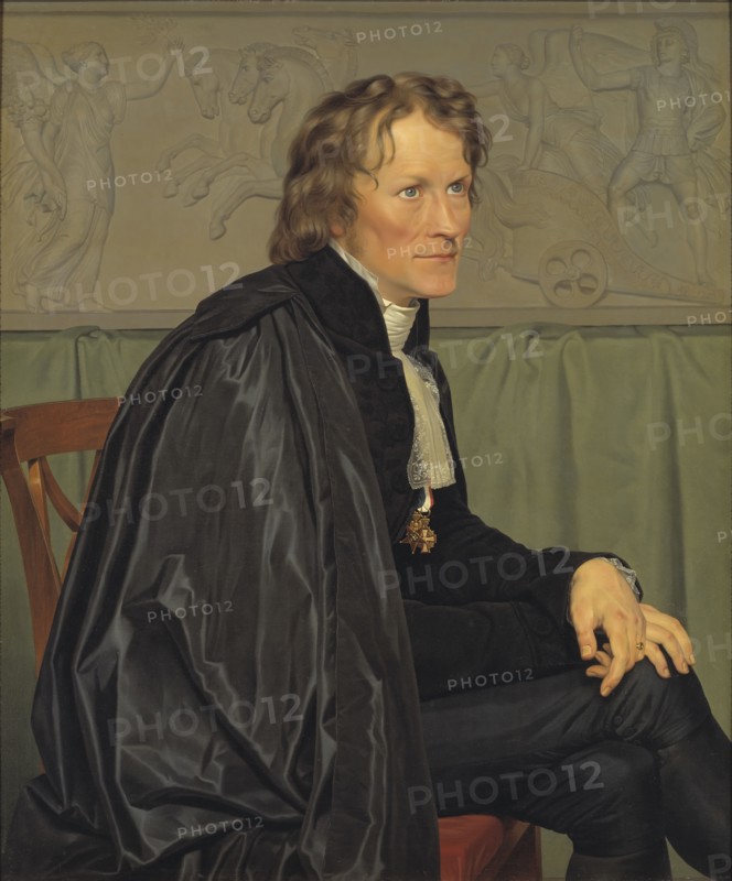 Bertel Thorvaldsen, the Danish Sculptor, 1832. Creator: CW Eckersberg.