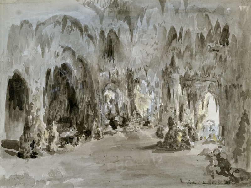 The Cave of Painshill. Creator: Elias Martin.