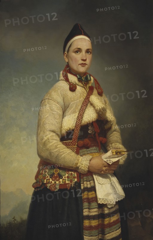 Girl from Dalarna, 1861. Creator: Gottfrid Virgin.