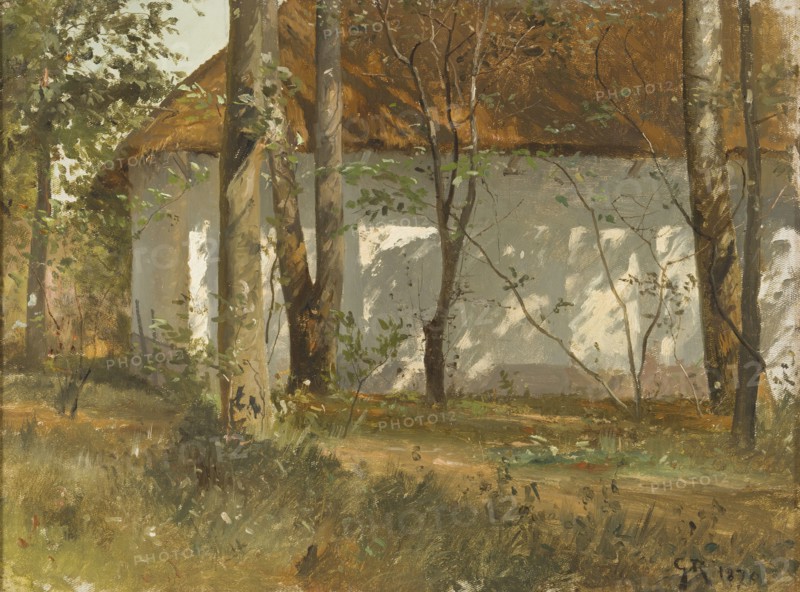 A Barn at Kronetorp, Skåne, 1870. Creator: Gustaf Rydberg.