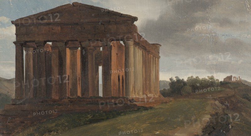 A Temple in Agrigento, Sicily. Creator: Gustaf Soderberg.