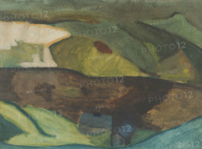 Fishing Cottages by the River. Motif from Granvåg, Faxälven, 1917. Creator: Helmer Osslund.