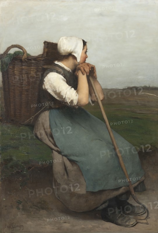 French Peasant Girl. Souvenir de Picardie. Creator: Hugo Salmson.