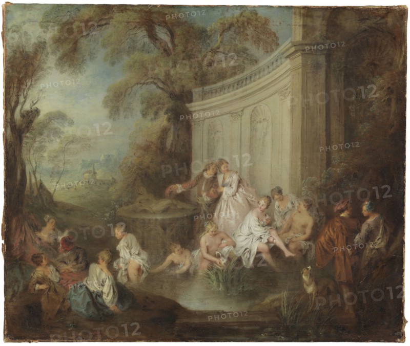 A Company of Bathers in a Park, early 18th century. Creator: Jean-Baptiste Pater.