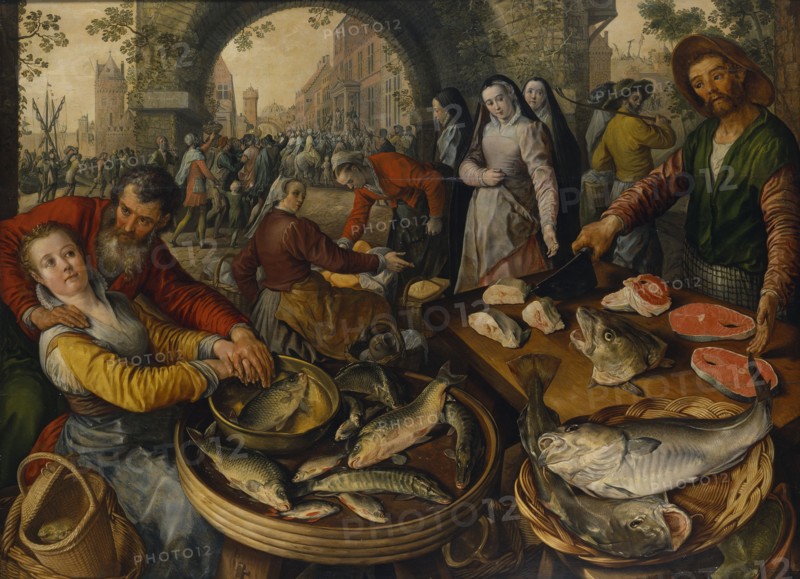 Fish Market with Ecce Homo, 1570. Creator: Joachim Beuckelaer.
