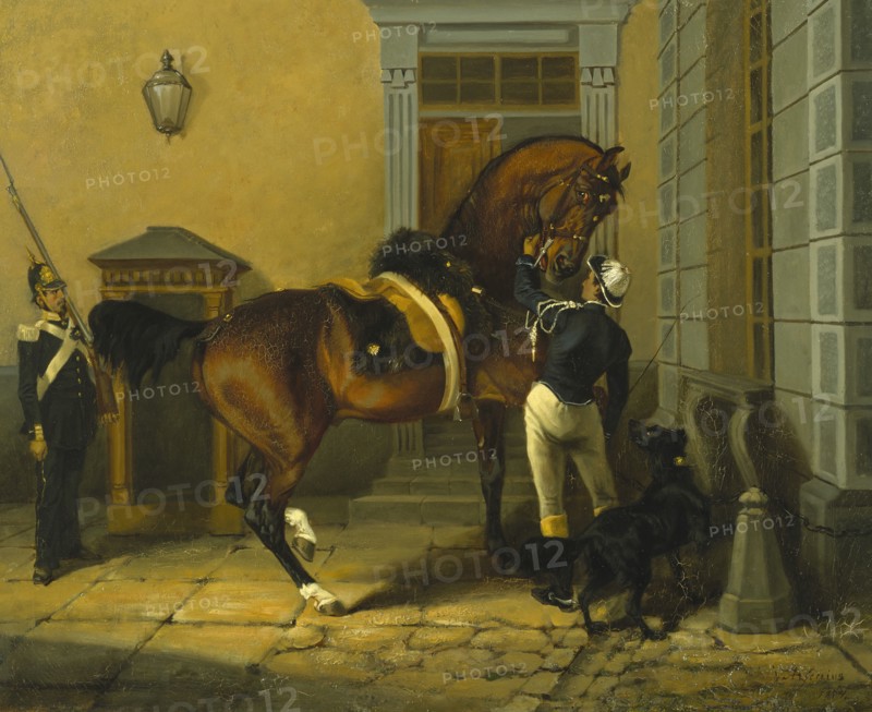 Gentleman, the Favourite Horse of King Carl XV of Sweden, 1854. Creator: Johann Georg Arsenius.