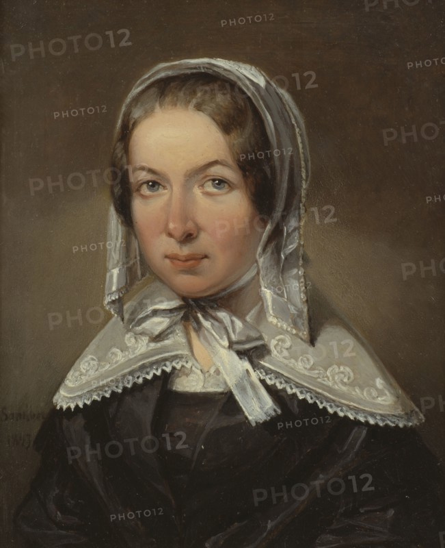Fredrika Bremer, 1801-1865, 1843. Creator: Johan Gustaf Sandberg.