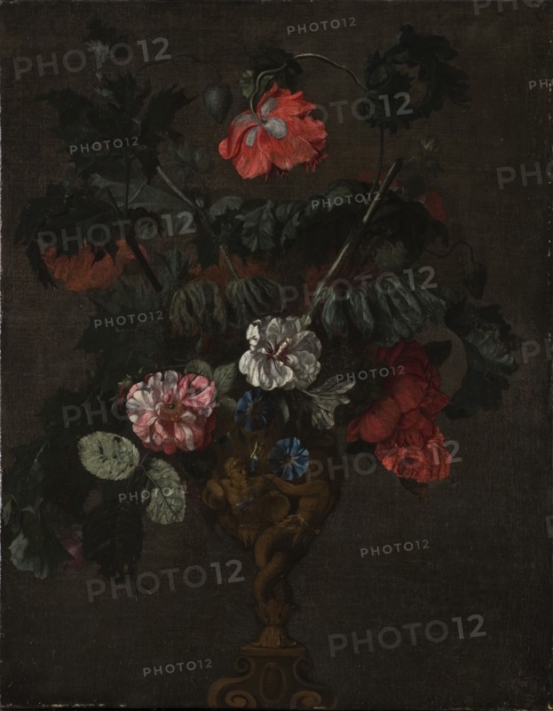 Flowers in a Sculptured Vase. Creator: Johann Daniel Preissler.