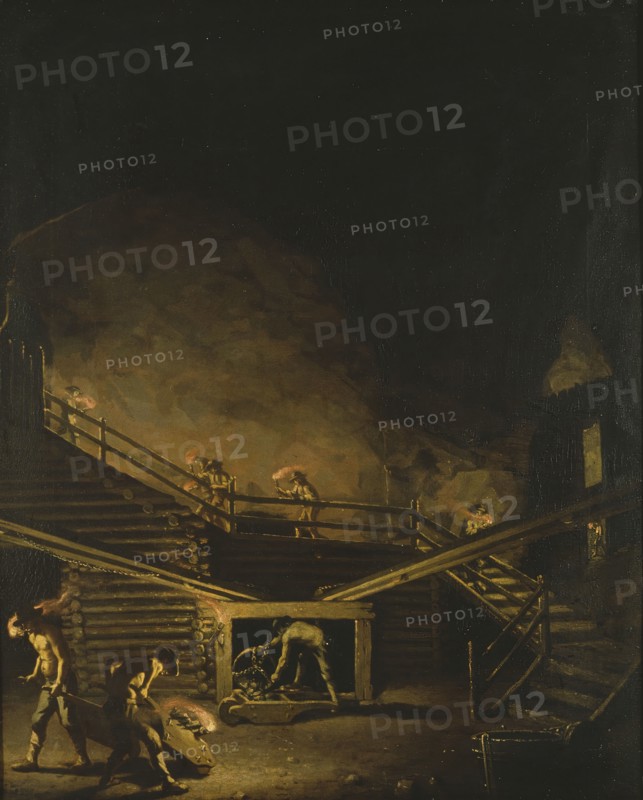 Falcon Steps at the Falun Copper Mine, c18th century. Creator: Per Hillestrom.