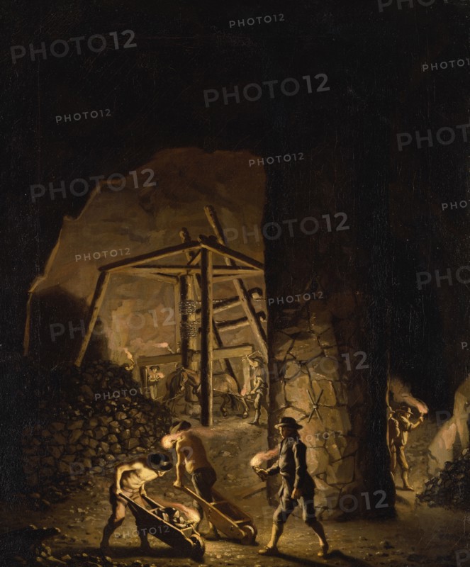 Gallery in Falun Copper Mine, c18th century. Creator: Per Hillestrom.