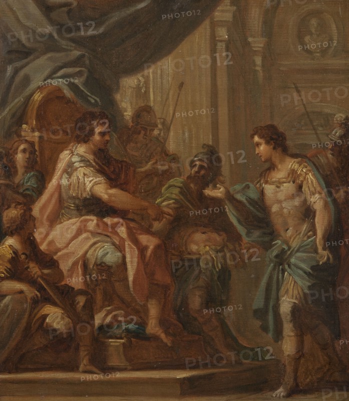 David and Saul. Study, early-mid 18th century. Creator: Sebastiano Conca.