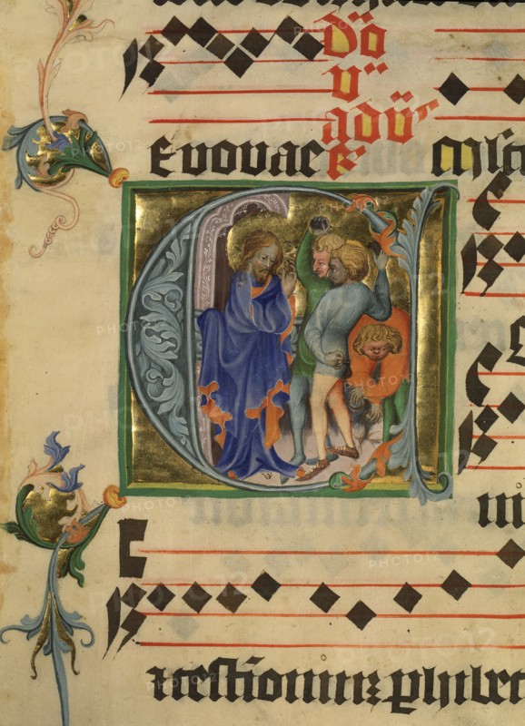 The Stoning of Christ, early 15th century. Creator: Unknown.