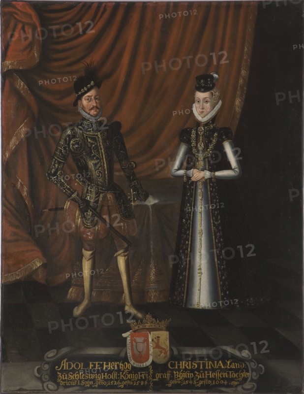 Adolf, 1526-1586, Duke of Holstein, Kristina, 1543-1604, c16th century. Creator: Anon.