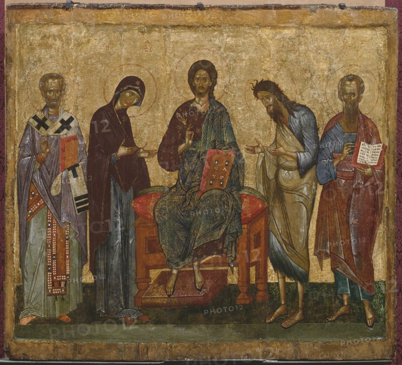Deesis with St. Nicholas and an unknown saint, unknown date. Creator: Unknown.