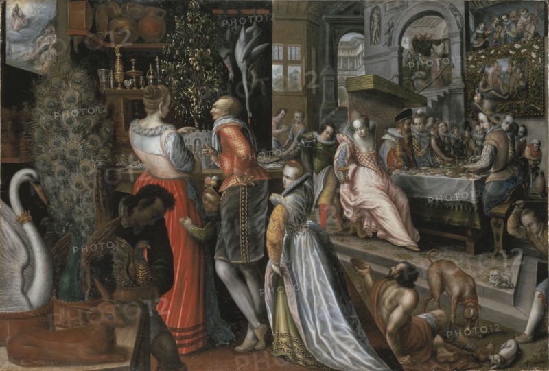 The rich man and Lazarus, unknown date. Creator: Anon.