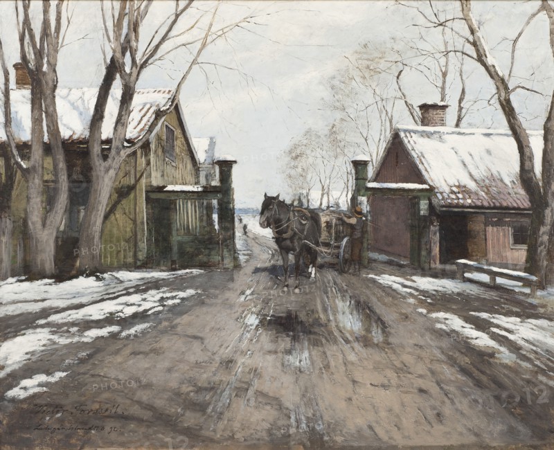 At the City Toll Gate, 1892. Creator: Victor Forssell.