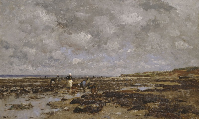 Clam-Pickers in Villerville. Creator: Wilhelm von Gegerfelt.