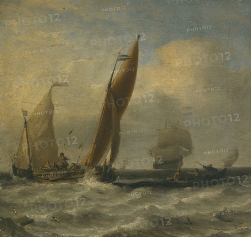 Fishing Boats at Sea, mid-17th-early 18th century. Creator: Willem van de Velde the Younger.