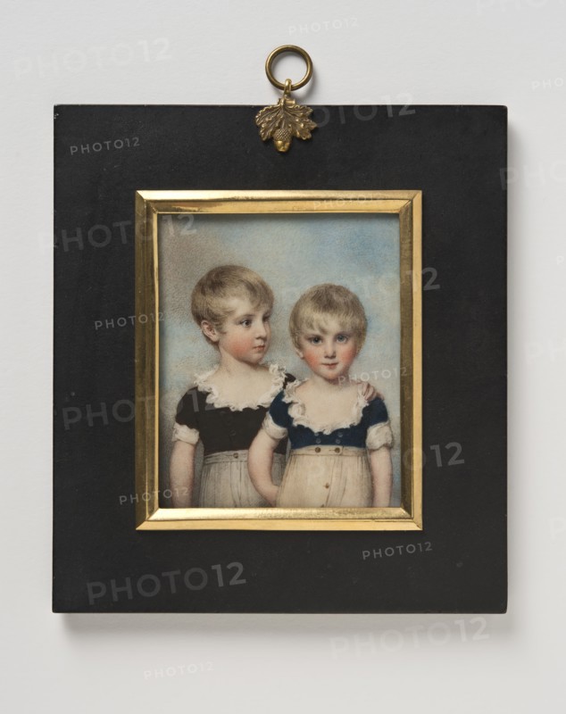 A portrait of Lewis (b. 1796) and Alexander (b. 1797) Beauvais, 1801. Creator: William Wood.