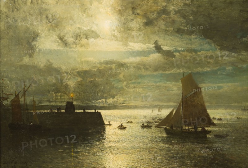 Moonlit Landscape, 1878. Creator: Alfred Wahlberg.