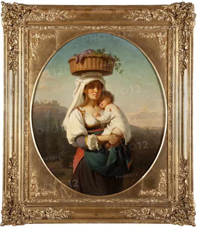 Italian mother with child. Creator: Amalia Lindegren.