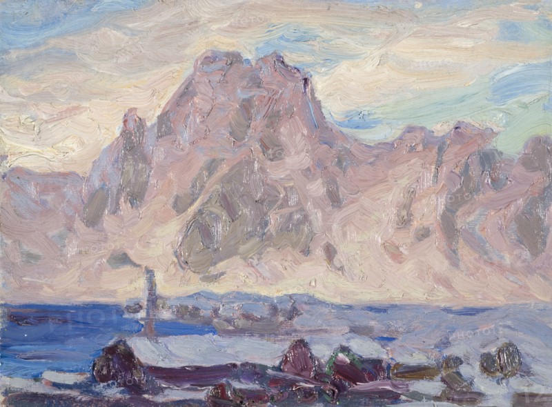 Lofoten in Violet. Study, 1934. Creator: Anna Katarina Boberg.
