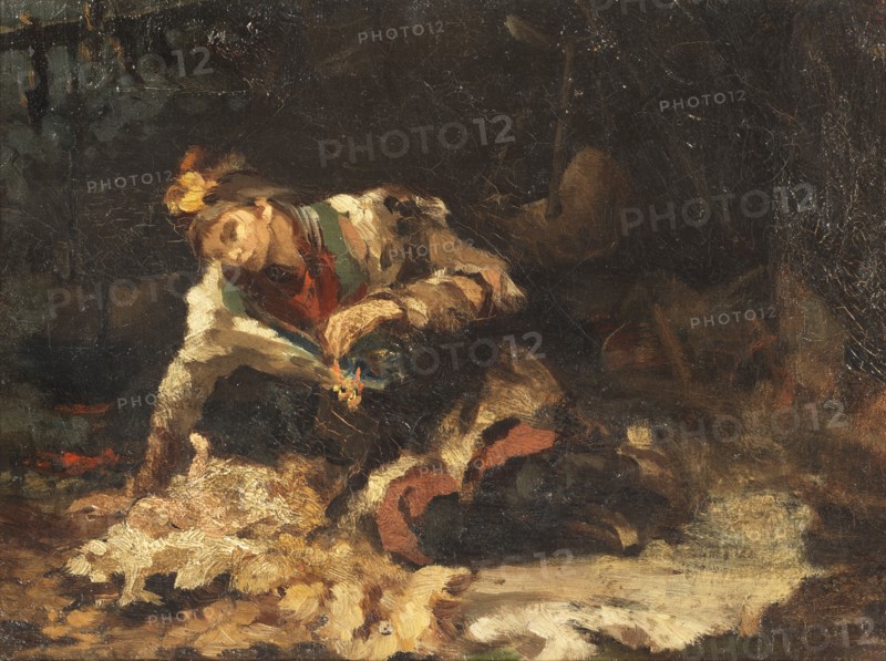 Sami Woman and her Child, 1870s. Creator: Anna Nordlander.