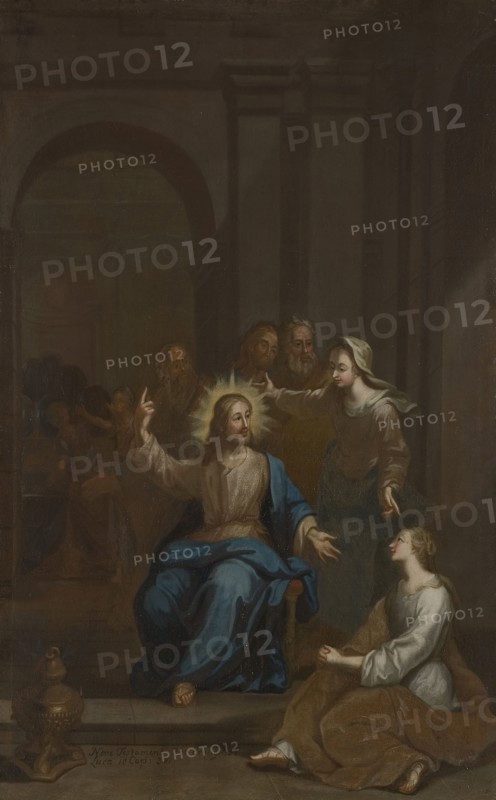 Christ with Martha and Mary. Creator: Anon.