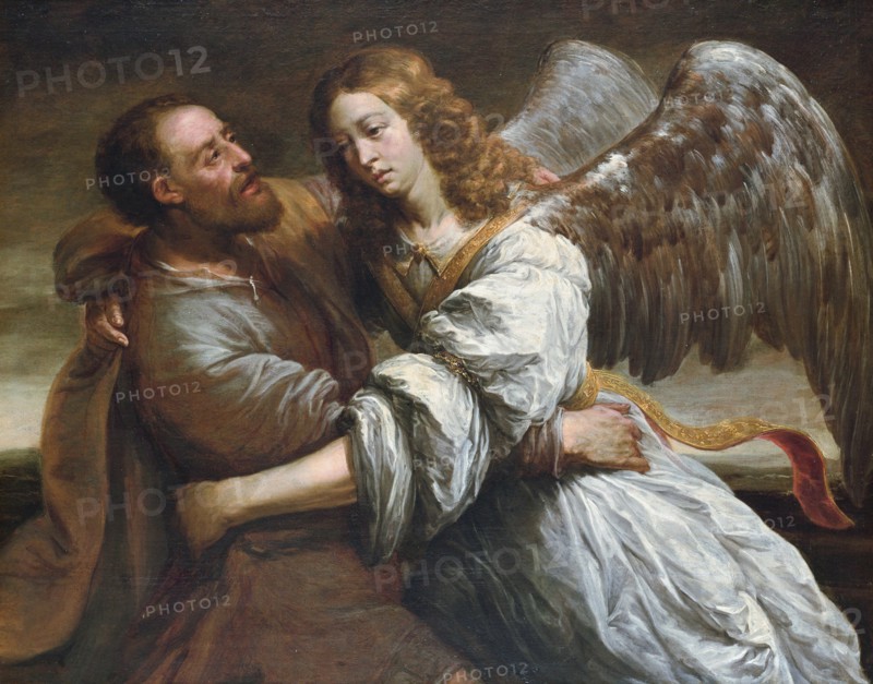 Jacob Fighting the Angel, 17th century. Creator: Jurgen Ovens.