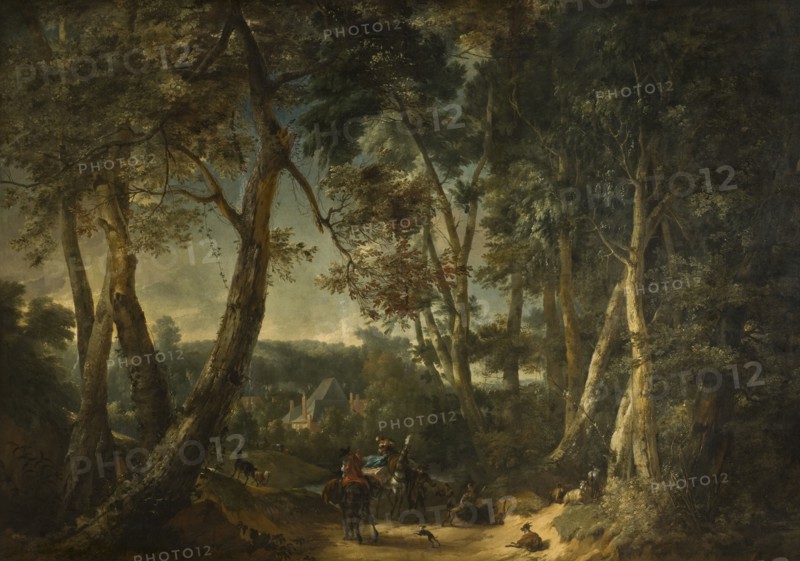 Landscape with High Trees near a Ravine. Creator: Philips Augustijn Immenraet.
