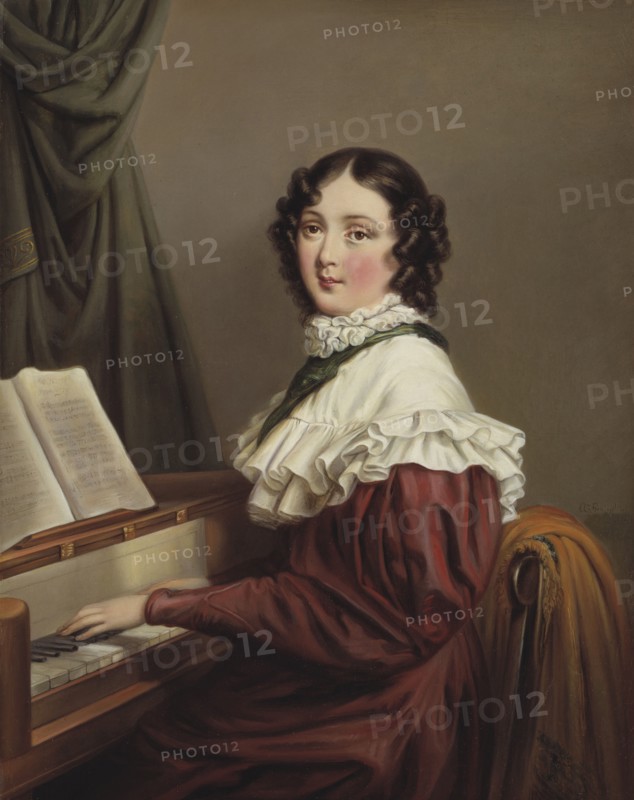 Mathilda Valeria Beatrix d´Orozco (1796-1863), composer, singer, early-mid 19th century. Creator: Axel Johan Fägerplan.
