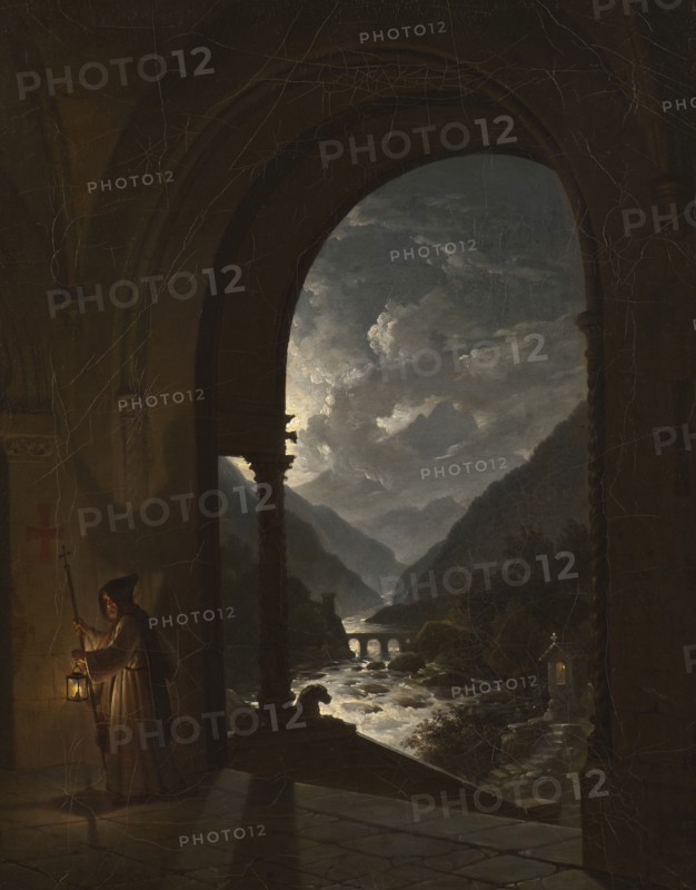Moonlit Rapids, 1847. Creator: Carl Gustaf Plagemann.