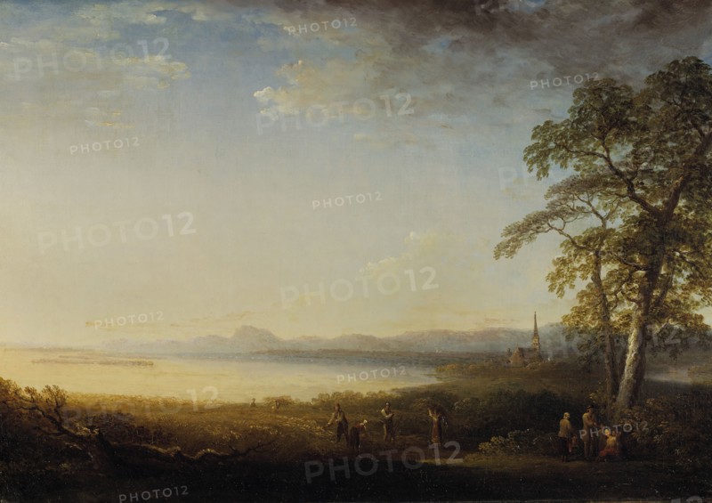 Landscape at Mora church, 1808. Creator: Carl Johan Fahlcrantz.