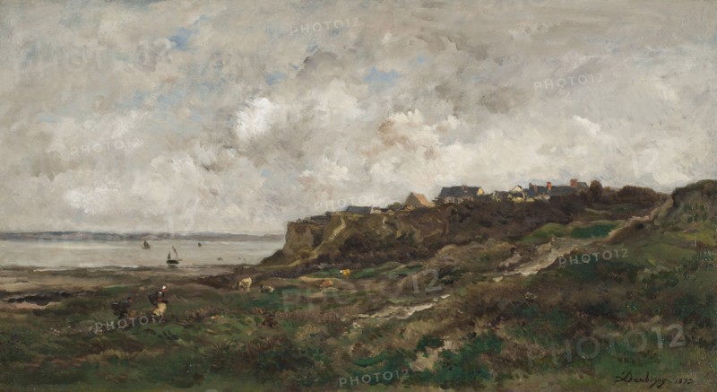 Low Tide at Villerville, 1873. Creator: Charles Francois Daubigny.