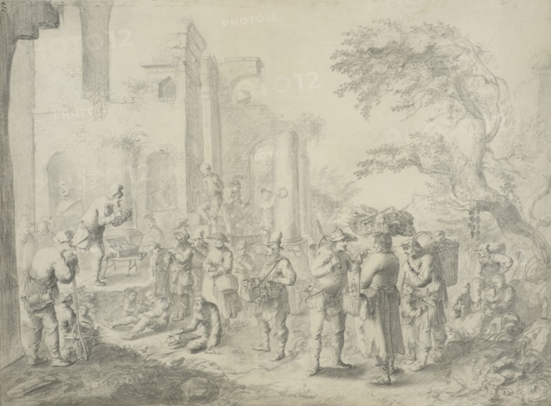 Market scene. Creator: Constantijn van Renesse.