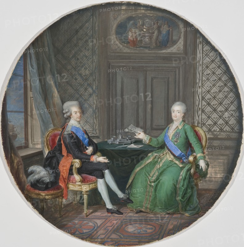 King Gustavus III and Catherine II of Russia in Fredrikshavn 1783, 1784. Creator: Cornelius Hoyer.