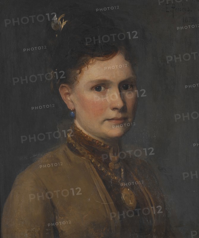 Maria Agnes Claesson (1843- after 1903), married to the artist Edvard Perséus, 1878. Creator: Edvard Perseus.