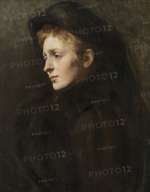 Lady in Mourning, 1896. Creator: Hildegard Katerina Thorell.