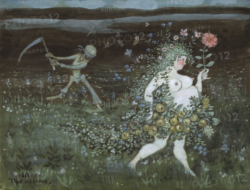 Life and Death, 1905. Creator: Ivar Arosenius.