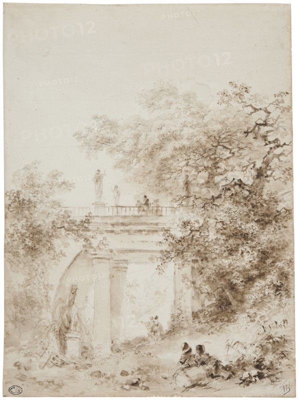 Italian landscape. Creator: Jean-Honore Fragonard.