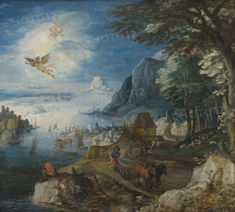 Landscape with the Fall of Icarus. Creator: Joos de Momper, the younger.