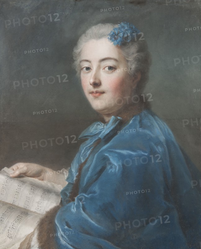 Marie-Sophie de Courcillon, Duchesse de Pecquigny, Princesse de Rohan, between 1738 and 1742. Creator: Maurice-Quentin de La Tour.