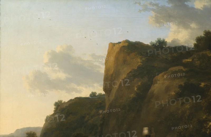 Landscape with Reed Gatherers, 1670s. Creator: Nicolaes Berchem.