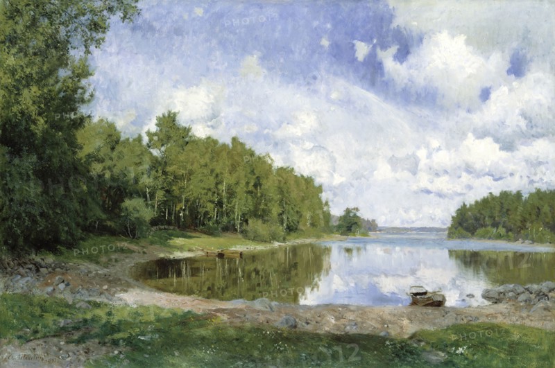 Lake View at Engelsberg, Västmanland, 1893. Creator: Olof Per Ulrik Arborelius.