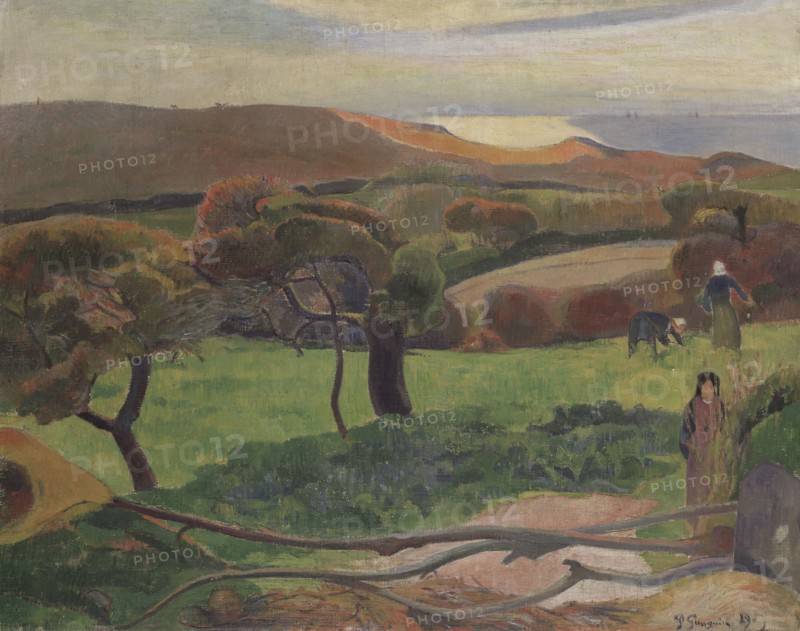 Landscape from Bretagne, 1889. Creator: Paul Gauguin.